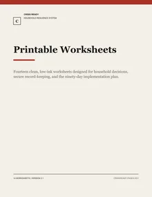 14 Printable Worksheets cover page